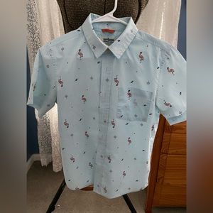 Urban Pipeline Boys Short Sleeved Flamingo Shirt Blue Size XL